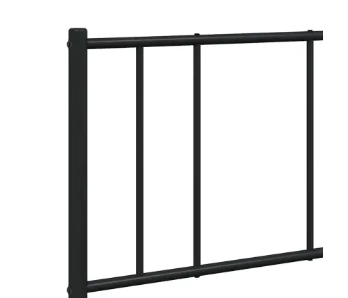 Metallist Voodiraam Peatsiga, Must, 150X200 Cm