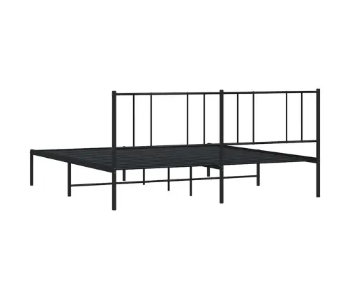 Metallist Voodiraam Peatsiga, Must, 183X213 Cm