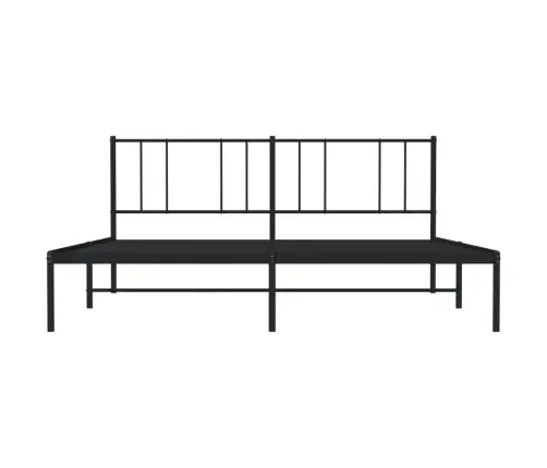 Metalinis Lovos Rėmas Su Galvūgaliu, Juodos Spalvos, 200X200Cm