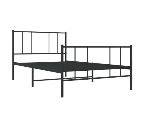 Lovos Rėmas Su Galvūgaliu/Kojūgaliu, Juodas, 90X200cm Metalas