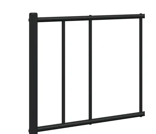 Gultas Rāmis Ar Galvgali Un Kājgali, Melns Metāls, 120X190 Cm Vidaxl