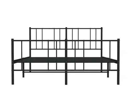 Lovos Rėmas Su Galvūgaliu/Kojūgaliu, Juodas, 135X190cm Metalas