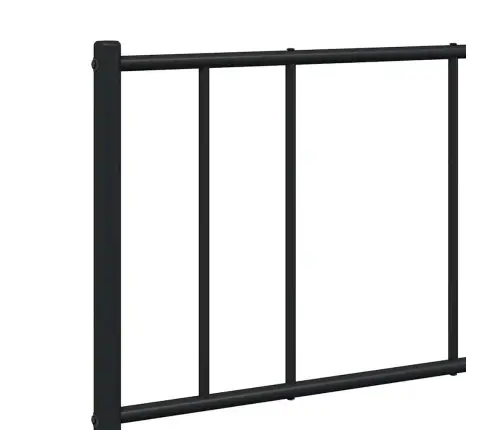 Gultas Rāmis Ar Galvgali Un Kājgali, Melns Metāls, 150X200 Cm Vidaxl