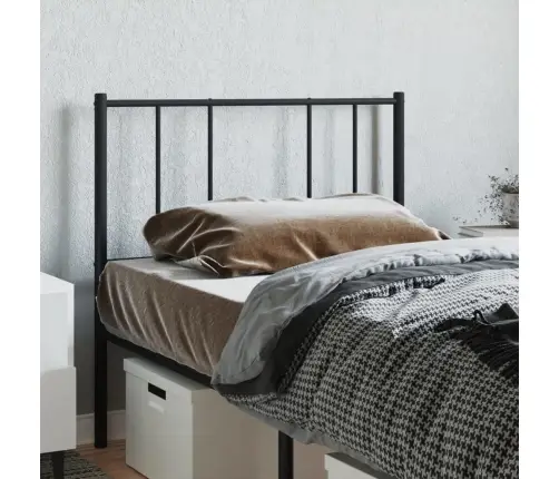 Gultas Galvgalis, Metāls, Melns, 75 Cm Vidaxl