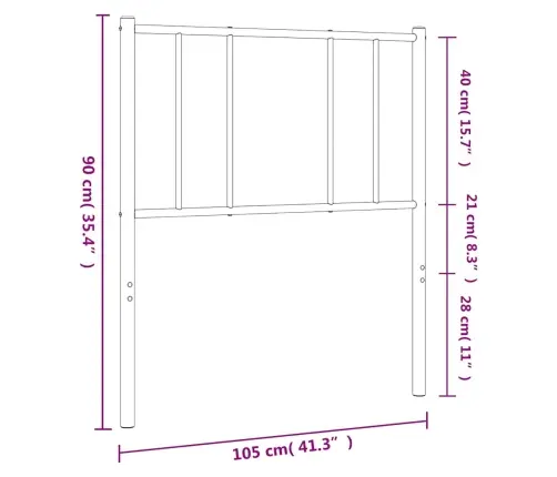 Metallist Voodipeats, Must, 100 Cm