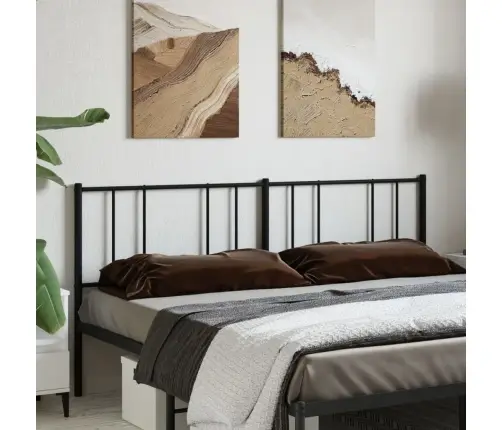 Gultas Galvgalis, Metāls, Melns, 193 Cm Vidaxl