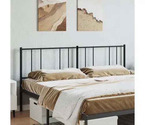 Gultas Galvgalis, Metāls, Melns, 200 Cm Vidaxl