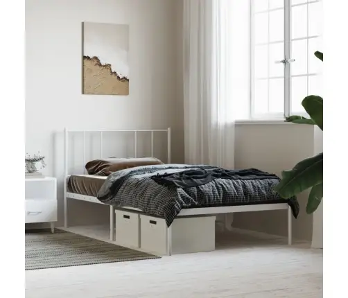 Lovos Rėmas Be Čiužinio, Baltas, 75X190cm Metalas