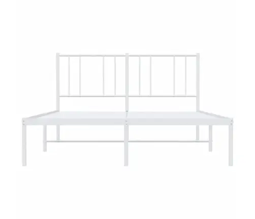 Metalinis Lovos Rėmas Su Galvūgaliu, Baltos Spalvos, 120X190Cm