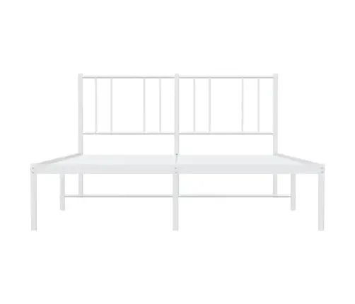 Metalinis Lovos Rėmas Su Galvūgaliu, Baltos Spalvos, 135X190Cm