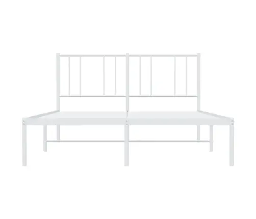 Metalinis Lovos Rėmas Su Galvūgaliu, Baltos Spalvos, 140X200Cm