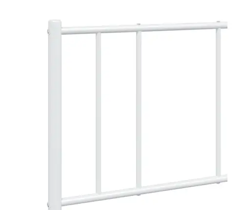 Metallist Voodiraam Peatsiga, Valge, 160X200 Cm