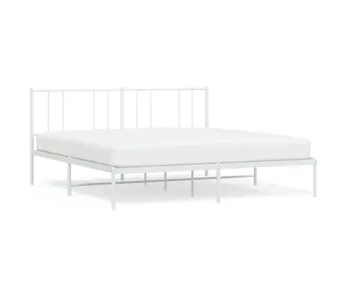 Metalinis Lovos Rėmas Su Galvūgaliu, Baltos Spalvos, 180X200Cm
