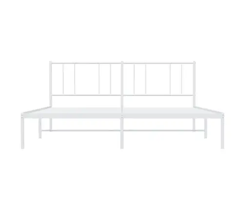 Metalinis Lovos Rėmas Su Galvūgaliu, Baltos Spalvos, 180X200Cm