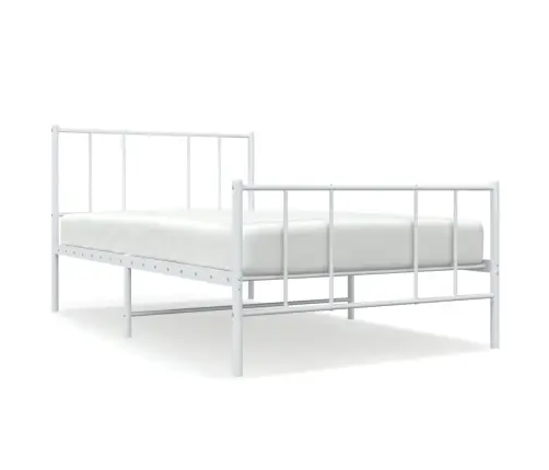 Lovos Rėmas Su Galvūgaliu/Kojūgaliu, Baltas, 75X190cm Metalas