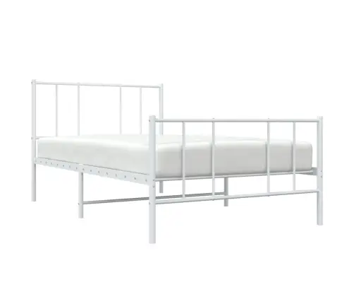 Lovos Rėmas Su Galvūgaliu/Kojūgaliu, Baltas, 75X190cm Metalas