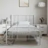 Gultas Rāmis Ar Galvgali Un Kājgali, Balts Metāls, 100X190 Cm Vidaxl
