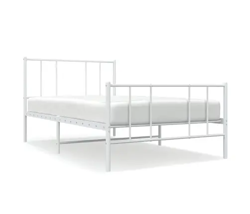 Lovos Rėmas Su Galvūgaliu/Kojūgaliu, Baltas, 100X200cm Metalas