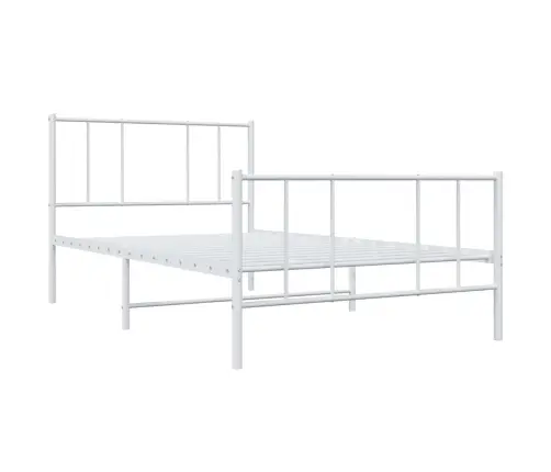 Lovos Rėmas Su Galvūgaliu/Kojūgaliu, Baltas, 100X200cm Metalas