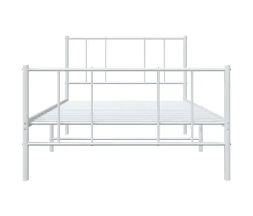Lovos Rėmas Su Galvūgaliu/Kojūgaliu, Baltas, 100X200cm Metalas