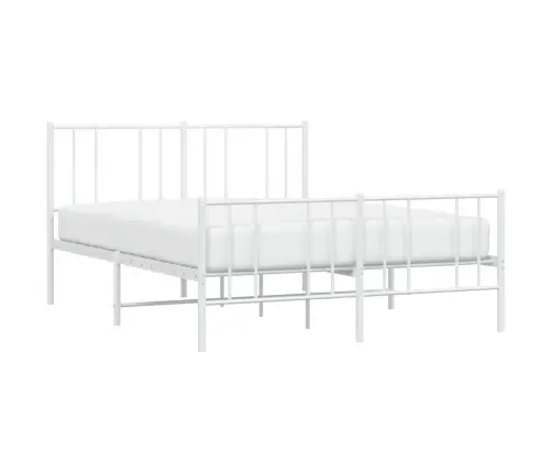 Gultas Rāmis Ar Galvgali Un Kājgali, Balts Metāls, 120X190 Cm Vidaxl Gultas Rāmis Ar Galvgali Un Kājgali, Balts Metāls, 120X190 Cm Vidaxl