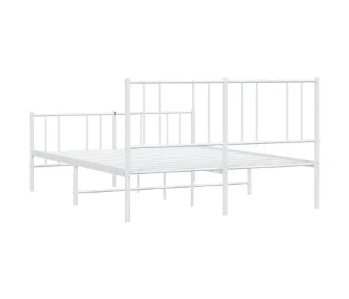 Gultas Rāmis Ar Galvgali Un Kājgali, Balts Metāls, 120X190 Cm Vidaxl Gultas Rāmis Ar Galvgali Un Kājgali, Balts Metāls, 120X190 Cm Vidaxl
