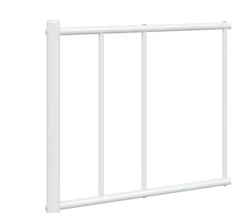 Metallist Voodiraam Peatsi Ja Jalutsiga, Valge, 120 X 200 Cm