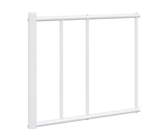 Gultas Rāmis Ar Galvgali Un Kājgali, Balts Metāls, 135X290 Cm Vidaxl