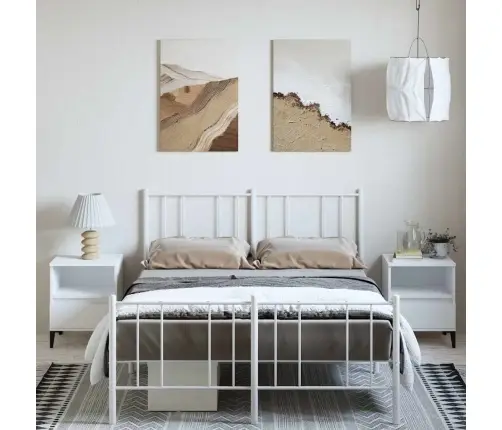 Lovos Rėmas Su Galvūgaliu/Kojūgaliu, Baltas, 150X200cm Metalas