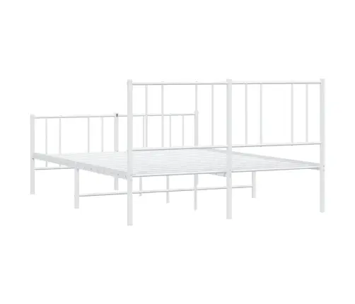 Lovos Rėmas Su Galvūgaliu/Kojūgaliu, Baltas, 150X200cm Metalas