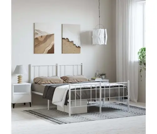 Lovos Rėmas Su Galvūgaliu/Kojūgaliu, Baltas, 150X200cm Metalas