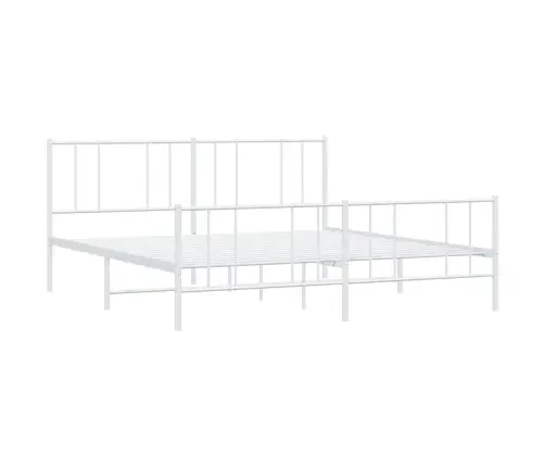 Lovos Rėmas Su Galvūgaliu/Kojūgaliu, Baltas, 180X200cm Metalas