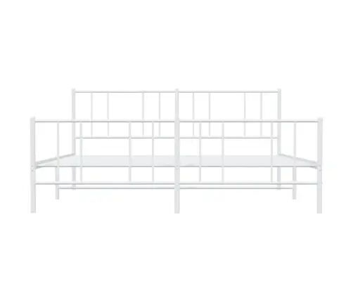 Lovos Rėmas Su Galvūgaliu/Kojūgaliu, Baltas, 180X200cm Metalas
