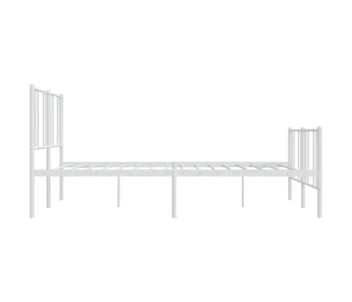Gultas Rāmis Ar Galvgali Un Kājgali, Balts Metāls, 193X203 Cm Vidaxl