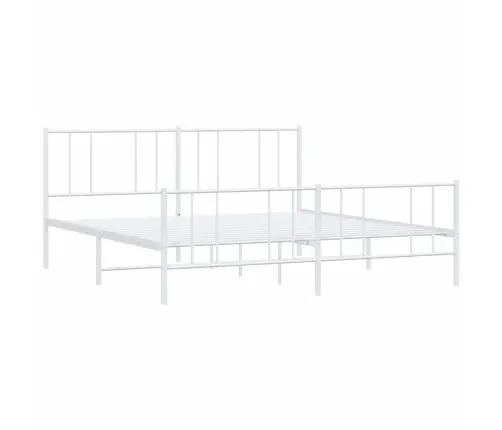 Lovos Rėmas Su Galvūgaliu/Kojūgaliu, Baltas, 200X200cm Metalas
