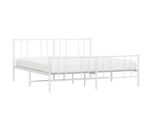 Lovos Rėmas Su Galvūgaliu/Kojūgaliu, Baltas, 200X200cm Metalas