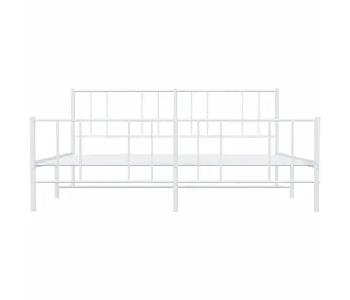 Lovos Rėmas Su Galvūgaliu/Kojūgaliu, Baltas, 200X200cm Metalas