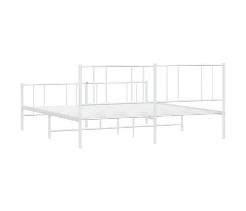 Lovos Rėmas Su Galvūgaliu/Kojūgaliu, Baltas, 200X200cm Metalas
