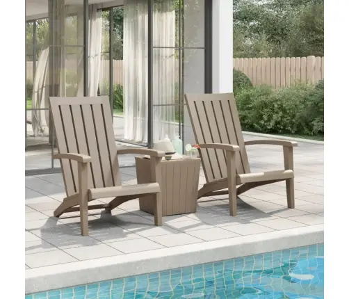 Dārza Krēsli, 2 Gab., Gaiši Brūni, Polipropilēns Vidaxl