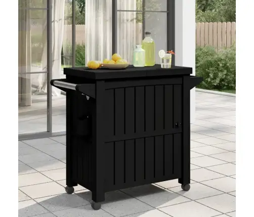 3-1 Serviravimo Vežimėlis, Juodos Spalvos, Polipropilenas