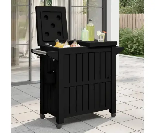 3-1 Serviravimo Vežimėlis, Juodos Spalvos, Polipropilenas