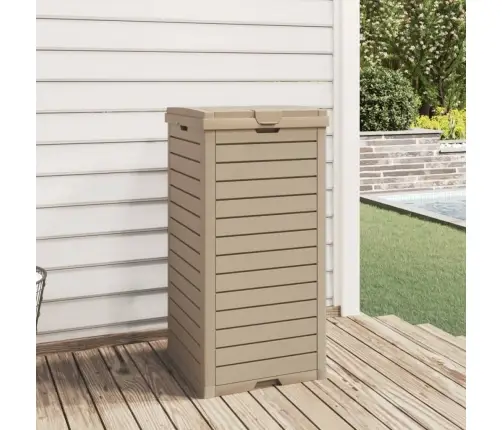 Āra Atkritumu Tvertne, Gaiši Brūna, 41X41X86 Cm, Polipropilēns Vidaxl