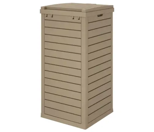 Āra Atkritumu Tvertne, Gaiši Brūna, 41X41X86 Cm, Polipropilēns Vidaxl