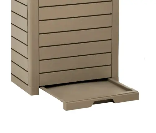 Āra Atkritumu Tvertne, Gaiši Brūna, 41X41X86 Cm, Polipropilēns Vidaxl