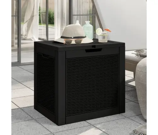 Dārza Uzglabāšanas Kaste, Melna, 55,5X43X53 Cm, Polipropilēns Vidaxl