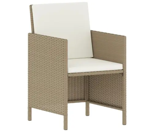 Sodo Komplektas Su Pagalvėlėmis, 6 Dalių, Smėlio, Poliratanas