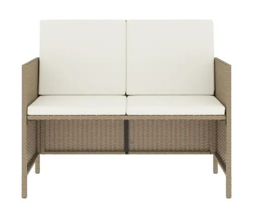 Sodo Komplektas Su Pagalvėlėmis, 6 Dalių, Smėlio, Poliratanas