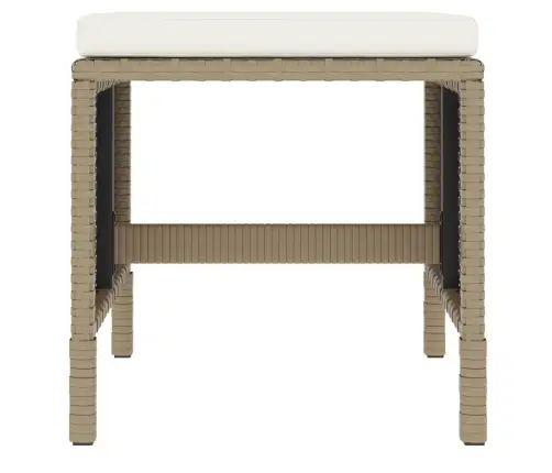 Sodo Komplektas Su Pagalvėlėmis, 6 Dalių, Smėlio, Poliratanas