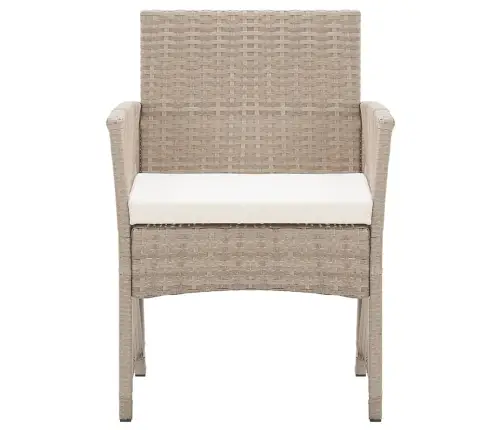 Dārza Atpūtas Krēsli Ar Matračiem, 2 Gab., Bēša Pe Rotangpalma Vidaxl