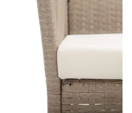 Dārza Atpūtas Krēsli Ar Matračiem, 2 Gab., Bēša Pe Rotangpalma Vidaxl